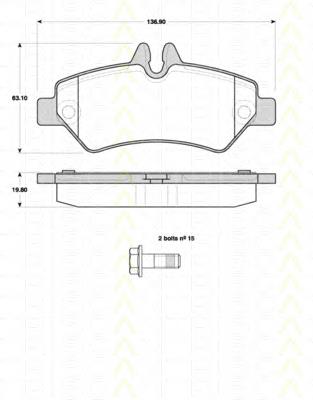 Okładziny (klocki) do hamulców tarczowych tylne Mercedes A0004203303 cena, od 7,82 USD