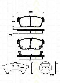 5581076A01 Suzuki Klocki hamulcowe przednie tarczowe
