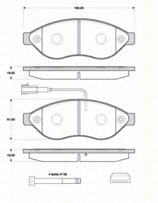 Do koszyka 77366017 Fiat/Alfa/Lancia Klocki hamulcowe przednie tarczowe