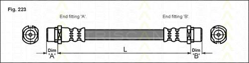 Przewód hamulcowy tylny 90498330 Opel