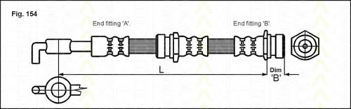 Przewód hamulcowy przedni Mazda B45543980 cena, od 15,59 USD