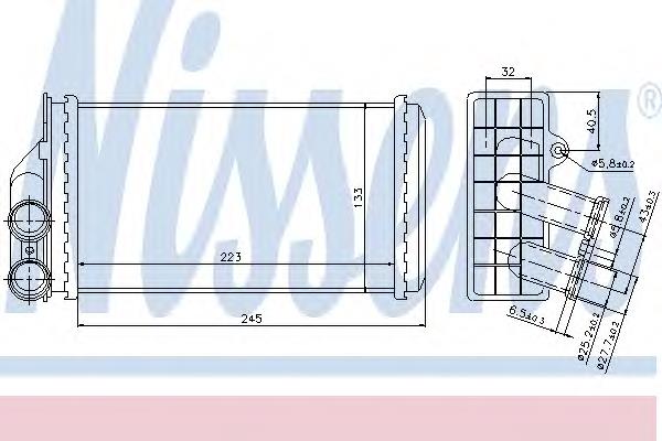 71157 Nissens Chłodnica nagrzewnicy (ogrzewacza)