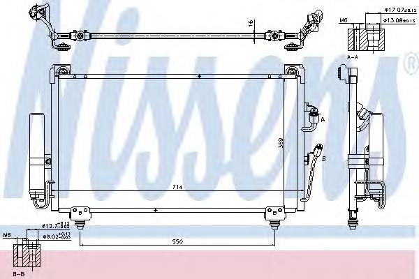 Chłodnica klimatyzacji Nissens 940165 cena, od 124,76 USD