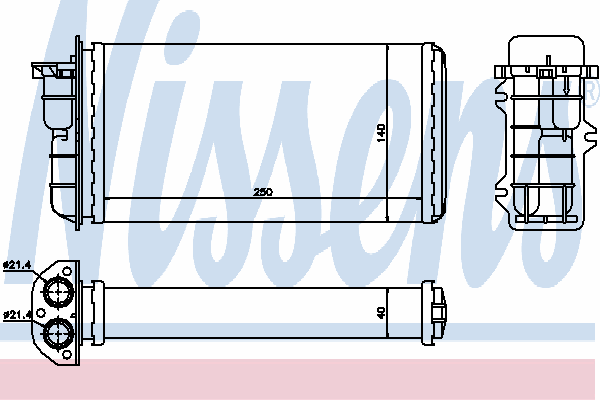 71441 Nissens chłodnica nagrzewnicy (ogrzewacza)