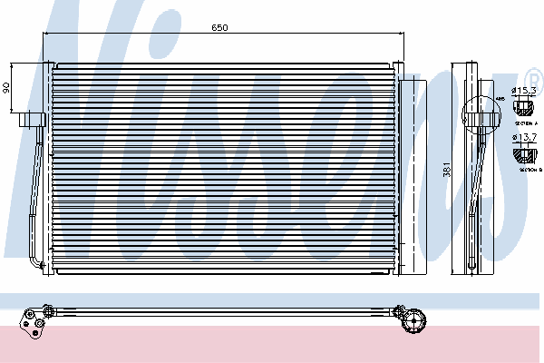 94747 Nissens chłodnica klimatyzacji