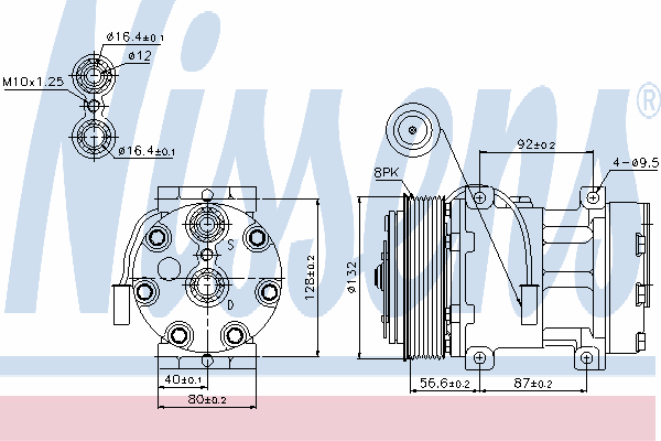 Sprężarka klimatyzacji Nissens 89140 cena, od 266,57 USD