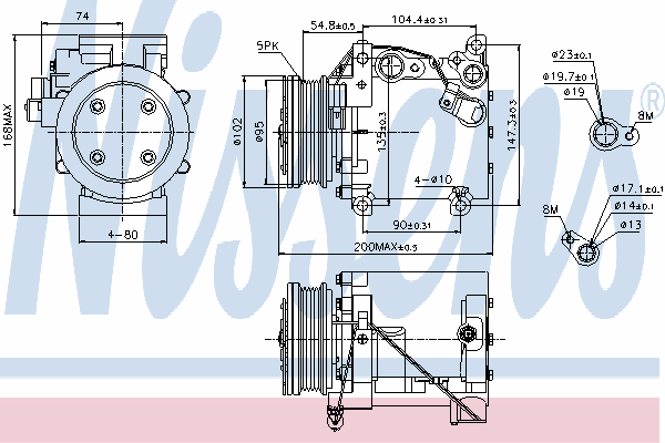 Sprężarka klimatyzacji Mitsubishi Galant 8 (EA)