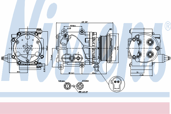 Sprężarka klimatyzacji 89228 Nissens