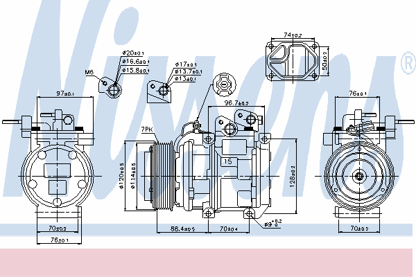 Sprężarka klimatyzacji Hyundai/Kia 10PA170 cena, od 86,83 USD