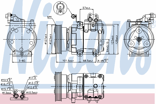 9770117000 Hyundai/Kia Sprężarka klimatyzacji