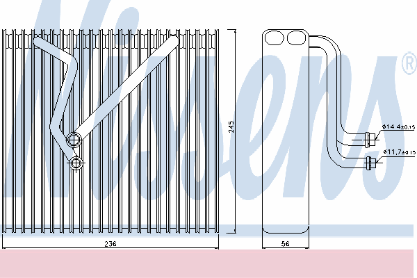 92163 Nissens parownik klimatyzacji