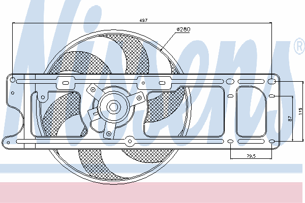 Wentylator (wirnik) chłodnicy Renault Twingo 1 (C06)