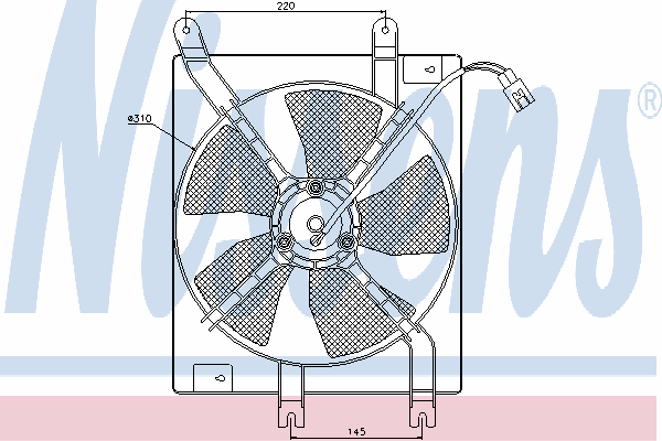 Wentylator elektryczny klimatyzacji kompletny (silnik+wirnik) Chevrolet Lacetti (J200)