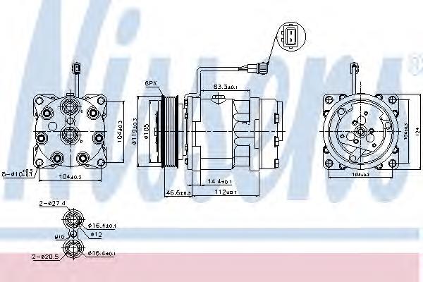 Sprężarka klimatyzacji Nissens 89083