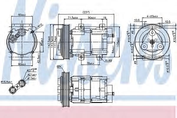 Sprężarka klimatyzacji Ford 97VW19D629AB cena, od 141,31 USD