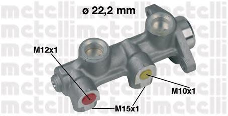 Główny cylinder hamulców 050189 Metelli