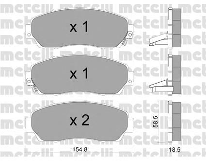 2209030 Metelli Klocki hamulcowe przednie tarczowe