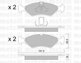 Do koszyka 5023994 Ford Klocki hamulcowe przednie tarczowe