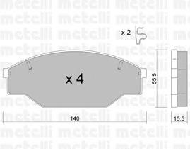Klocki hamulcowe przednie tarczowe 0449135200 Toyota