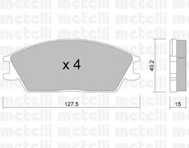 22-0081-0 Metelli klocki hamulcowe przednie tarczowe