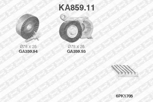 KA859.11 SNR pasek napędowy mechanizmów, zestaw