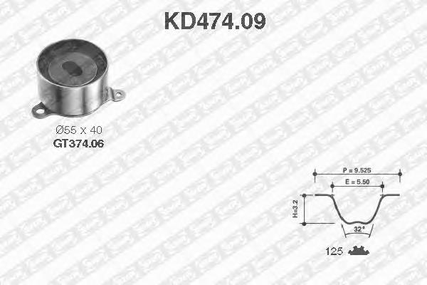 KD47409 SNR Pasek rozrządu, zestaw