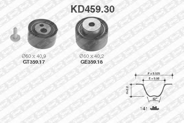 KD459.30 SNR pasek rozrządu, zestaw