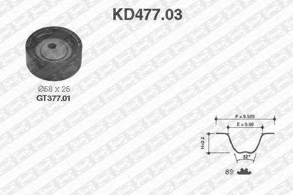 KDD803 Japan Parts Pasek rozrządu, zestaw