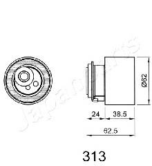 Rolka napinacza paska rozrządu Japan Parts BE313 cena, od 53,97 USD