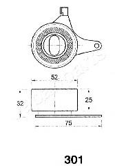 Rolka napinacza paska rozrządu BE301 Japan Parts
