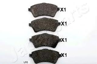 PAL03AF Japan Parts Klocki hamulcowe przednie tarczowe