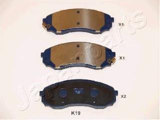 PAK19AF Japan Parts Klocki hamulcowe przednie tarczowe