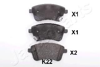 PAK22AF Japan Parts Klocki hamulcowe przednie tarczowe