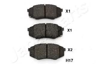 PAH17AF Japan Parts Klocki hamulcowe przednie tarczowe