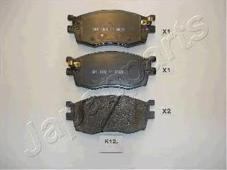 PAK12AF Japan Parts Klocki hamulcowe przednie tarczowe