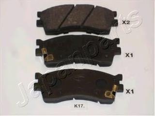 PAK17AF Japan Parts Klocki hamulcowe przednie tarczowe