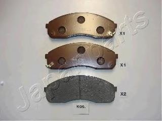 PAK05AF Japan Parts Klocki hamulcowe przednie tarczowe