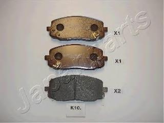 PAK10AF Japan Parts Klocki hamulcowe przednie tarczowe