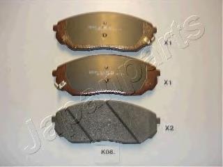PAK08AF Japan Parts Klocki hamulcowe przednie tarczowe