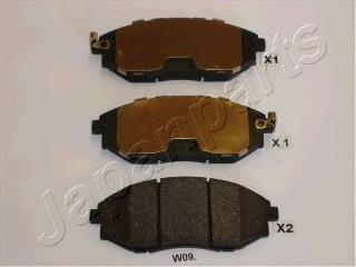 PAW09AF Japan Parts Klocki hamulcowe przednie tarczowe