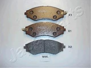 PAW05AF Japan Parts Klocki hamulcowe przednie tarczowe