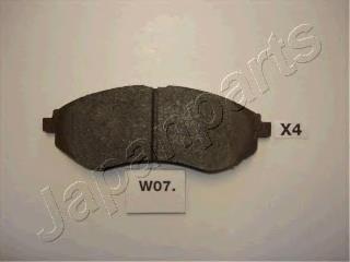 PAW07AF Japan Parts Klocki hamulcowe przednie tarczowe