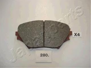 PA280AF Japan Parts Klocki hamulcowe przednie tarczowe