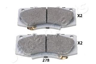 PA278AF Japan Parts Klocki hamulcowe przednie tarczowe