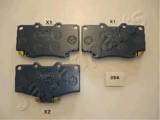 PA254AF Japan Parts Klocki hamulcowe przednie tarczowe