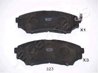 PA323AF Japan Parts Klocki hamulcowe przednie tarczowe