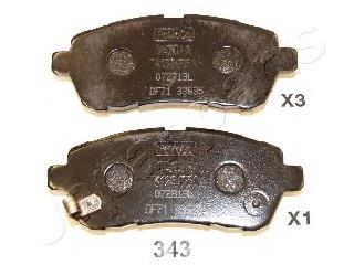 PA343AF Japan Parts Klocki hamulcowe przednie tarczowe