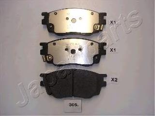 PA305AF Japan Parts Klocki hamulcowe przednie tarczowe