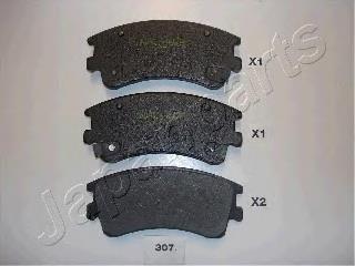 PA-307AF Japan Parts klocki hamulcowe przednie tarczowe