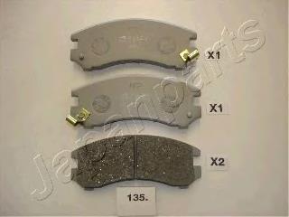 PA135AF Japan Parts Klocki hamulcowe przednie tarczowe
